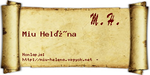 Miu Heléna névjegykártya